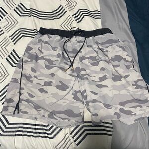 Men's Athletic Camo Shorts - Gray